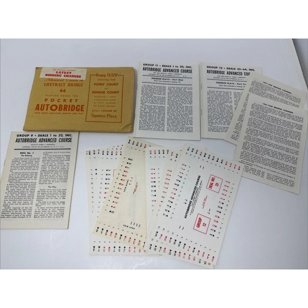 Vintage Advanced Courses in Contract Bridge Group 11/12p Book Bidding & Play